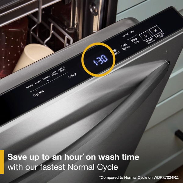 Whirlpool 24" Top Control Dishwasher With Total Coverage Wash And Auto Open Air Dry In Fingerprint Resistant Stainless Steel