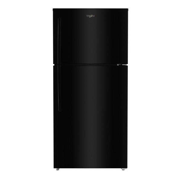 Whirlpool 30" Wide Top Freezer Refrigerator With Total Coverage Cooling, 19 Cu. Ft., Reversible doors - Black