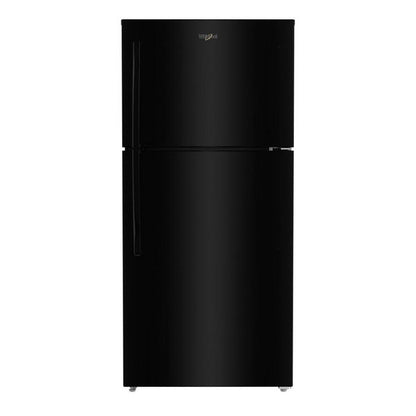 Whirlpool 30" Wide Top Freezer Refrigerator With Total Coverage Cooling, 19 Cu. Ft., Reversible doors - Black
