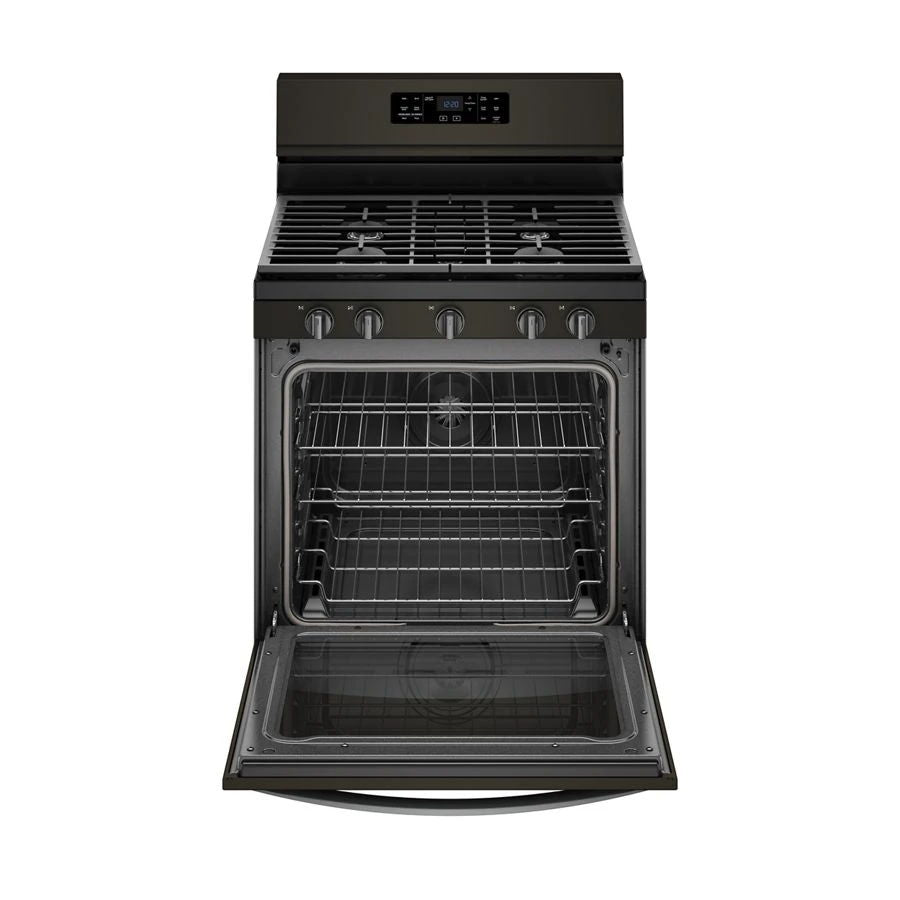 5.8 Cubic Feet Freestanding Gas Range With Frozen Bake Technology - Black Stainless