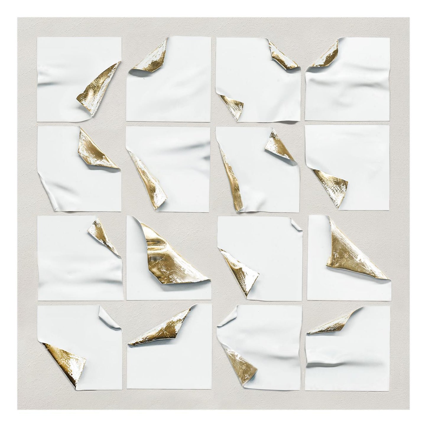 Golden Edges Mosaic - 40" x 40" Framed Wall Art