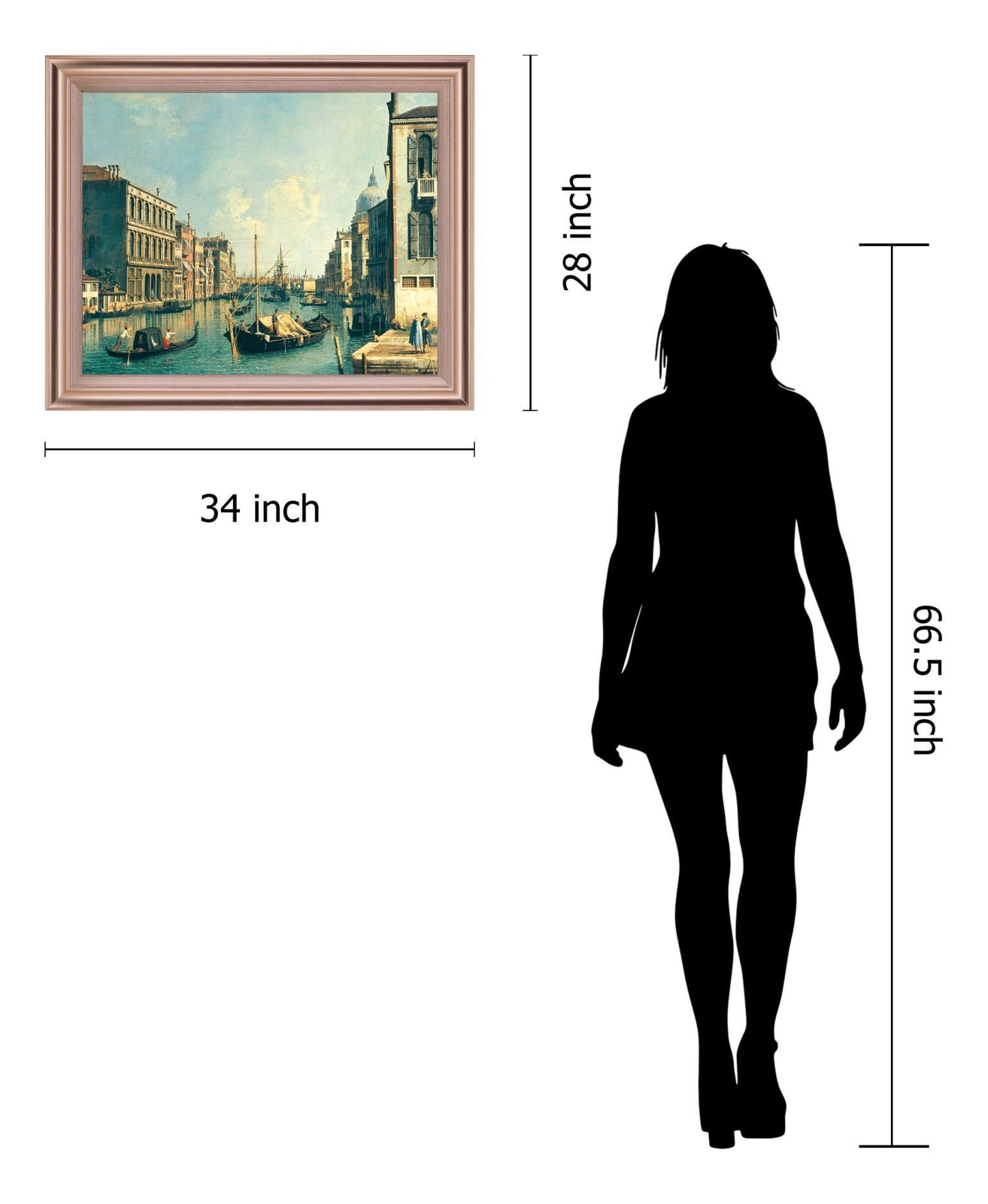 Canal Serenity Scene - 28" x 34" Framed Wall Art