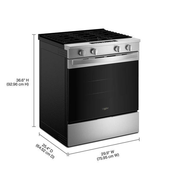 30" Gas Smart Range With Air Cooking Technology And Steam Clean - Stainless Steel