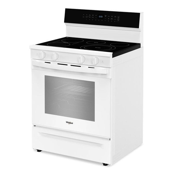 30" Electric Smart Range With Air Cooking Technology, No Preheat Air Fry, High Speed Preheat Oven, Wipeclean Coating, And Steam/Self Clean - White
