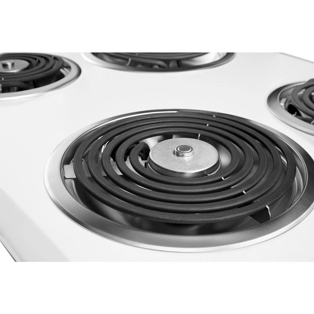 30" Electric Cooktop - White