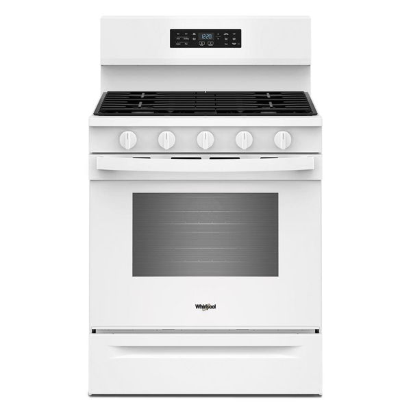 30" Gas Range With Air Cooking Technology And Ez-2-Lift Hinged Grates - White