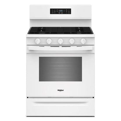 30" Gas Range With Air Cooking Technology And Ez-2-Lift Hinged Grates - White