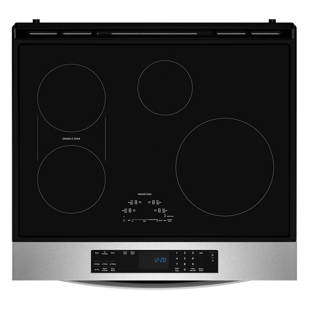 30" Induction Slide In Range With No Preheat Air Fry - Afp Stainless Finish
