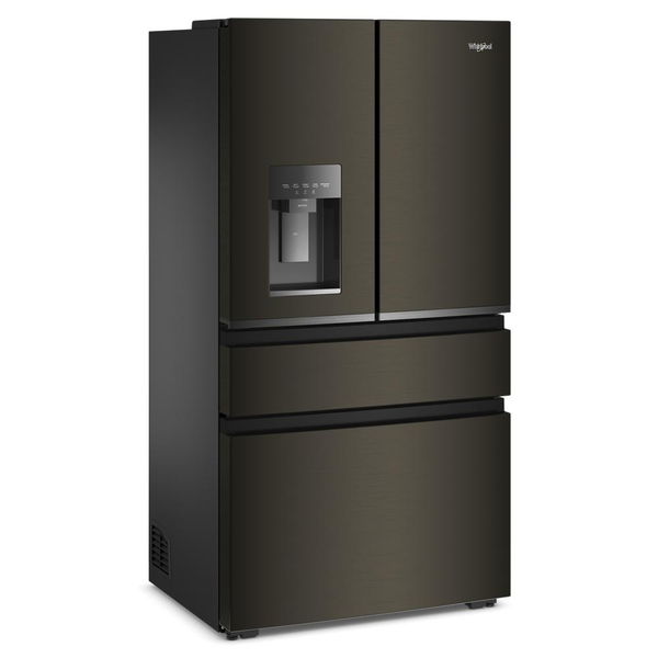 36" Wide True Counter Depth 4-Door French Door Refrigerator, Dual Ice Makers, 22 Cu. Ft. - Black Stainless Finish