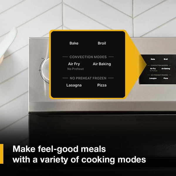30" Gas Range With Air Cooking Technology And Steam Clean - Stainless Steel