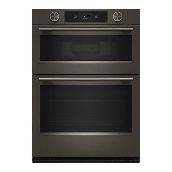 30" Smart Electric Combo Wall Oven With Assisted Cooking Modes - Black Ore