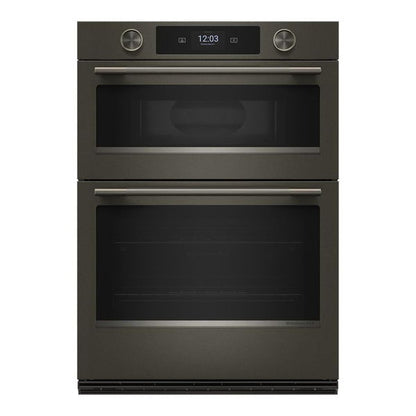 30" Smart Electric Combo Wall Oven With Assisted Cooking Modes - Black Ore