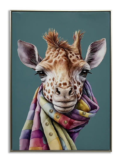 Whimsical Giraffe Chic - 21" x 29" Framed Wall Art