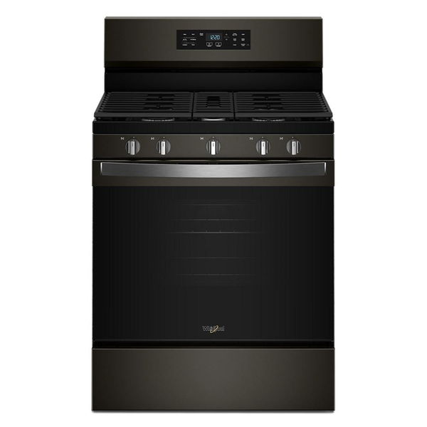 30" Gas Range With Air Cooking Technology And Steam Clean - Black Stainless