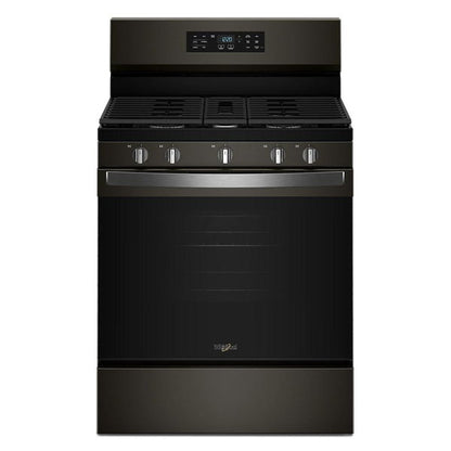 30" Gas Range With Air Cooking Technology And Steam Clean - Black Stainless