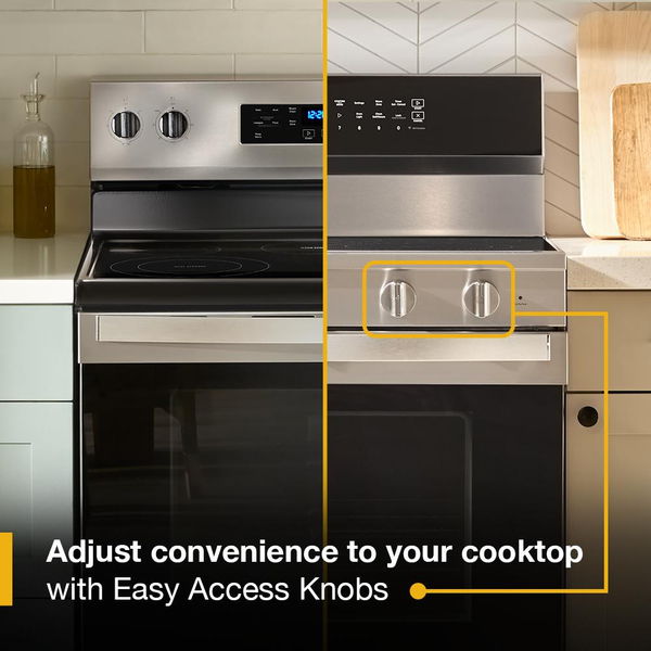 30" Electric Smart Range With Air Cooking Technology, No Preheat Air Fry, High Speed Preheat Oven, Wipeclean Coating, And Steam/Self Clean - Fingerprint Resistant Stainless Steel