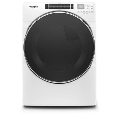 7.4 Cubic Feet Front Load Gas Dryer With Steam Cycles - White