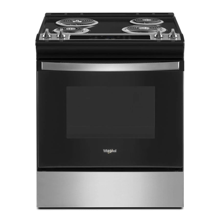 4.8 Cubic Feet Electric Range With Frozen Bake Technology - Stainless Steel / Black