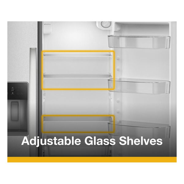 36" Counter Depth Side-By-Side Refrigerator With Trucool System - Fingerprint-Resistant Stainless Finish
