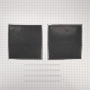 30" Range Hood Vent Charcoal Filter Kit (Includes Two Charcoal Filters And Two Rod-Style Clips) - Silver