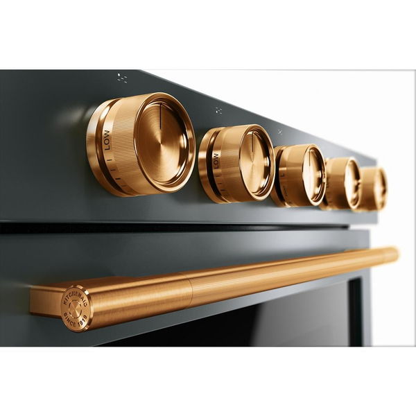 Handle And 5 Knobs Hardware Accessory Kit For KitchenAid Slide-In Convectionrange - Bronze