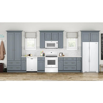 33" Wide Side-By-Side Refrigerator, 22 Cubic Feet - White