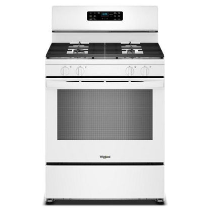 30" Gas Range With Crispy Mode And Dishwasher Safe Grates - White