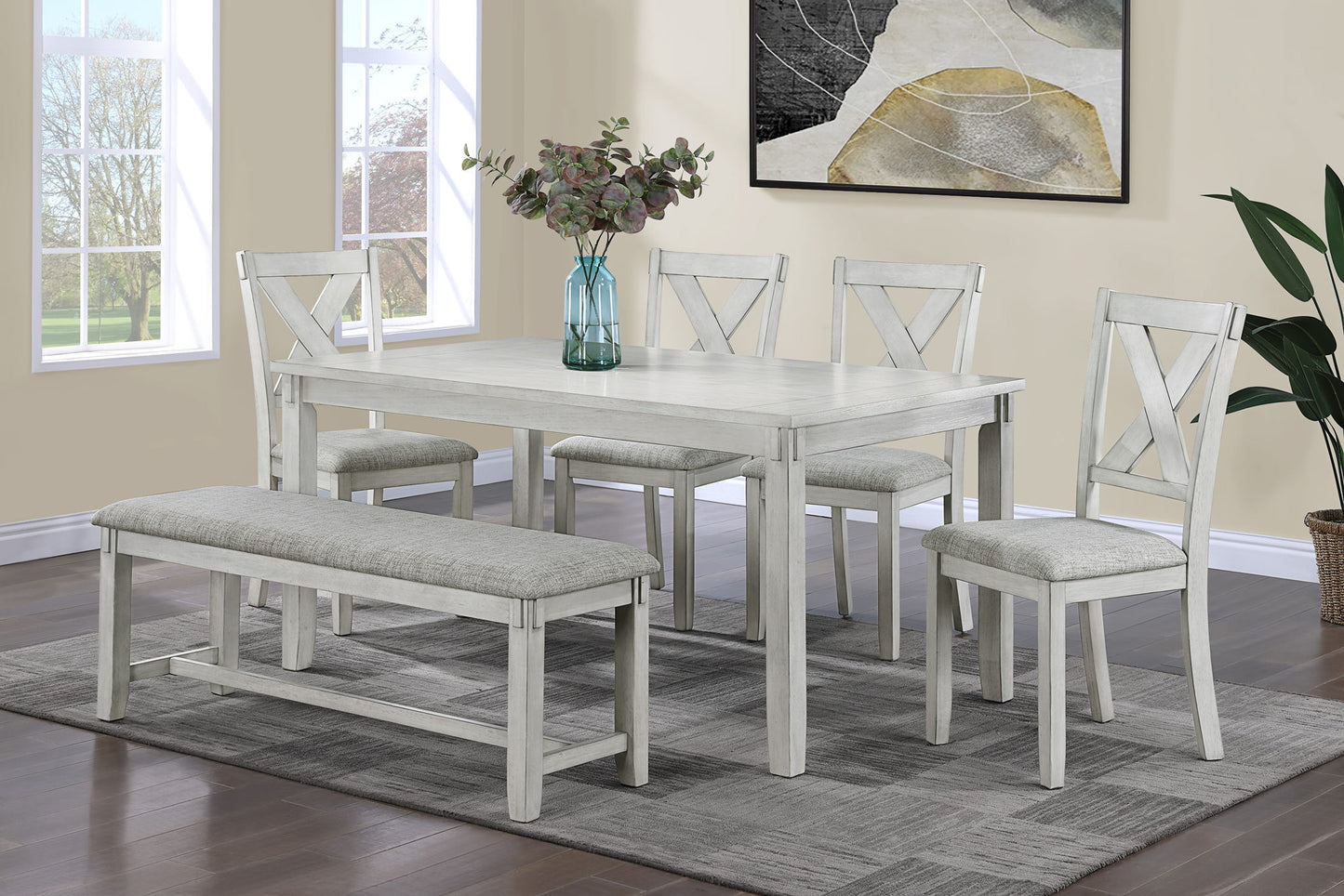 Clara - 6 Piece Dining Room Set - Drift Wood