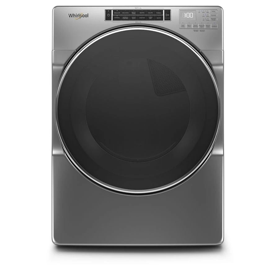 7.4 Cubic Feet Front Load Electric Dryer With Steam Cycles - Chrome Shadow