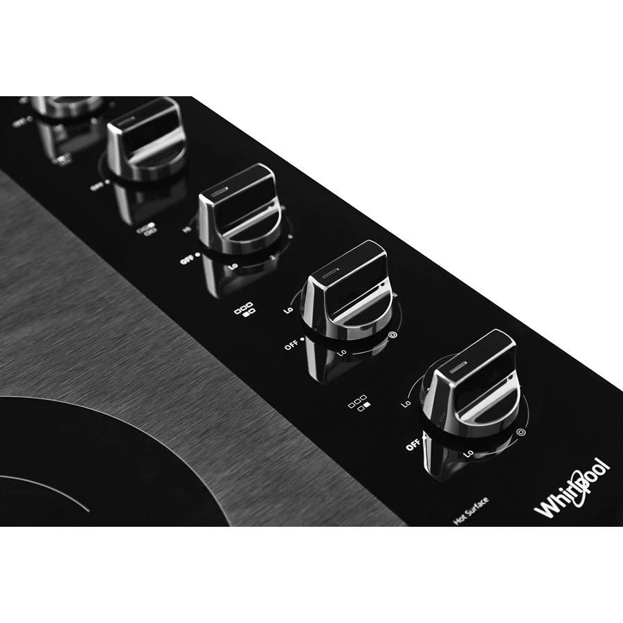 30" Electric Ceramic Glass 5-Burner Cooktop With Two Dual Radiant Elements - Black