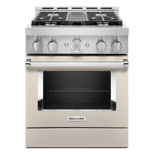 30'' Smart Commercial-Style Gas Range With 4 Burners - Milkshake