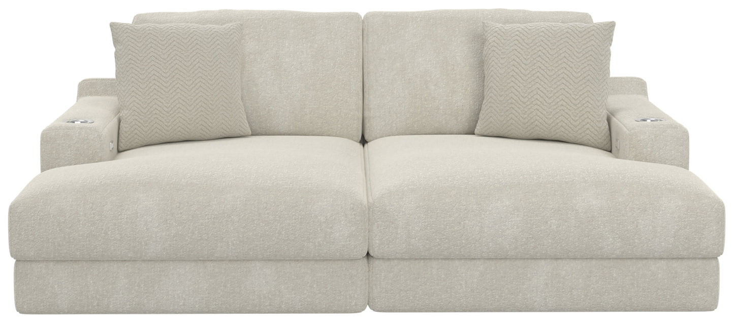 Cozy - 2 Piece Double Wide Chaise With USB Charging Ports