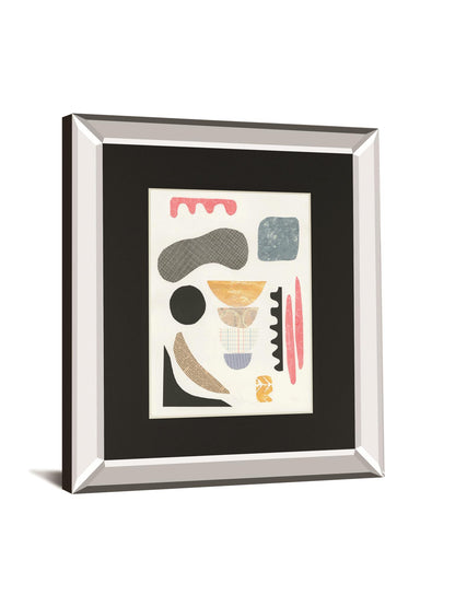 Mixed Shapes I By Courtney Prahl Mirrored Frame - Black