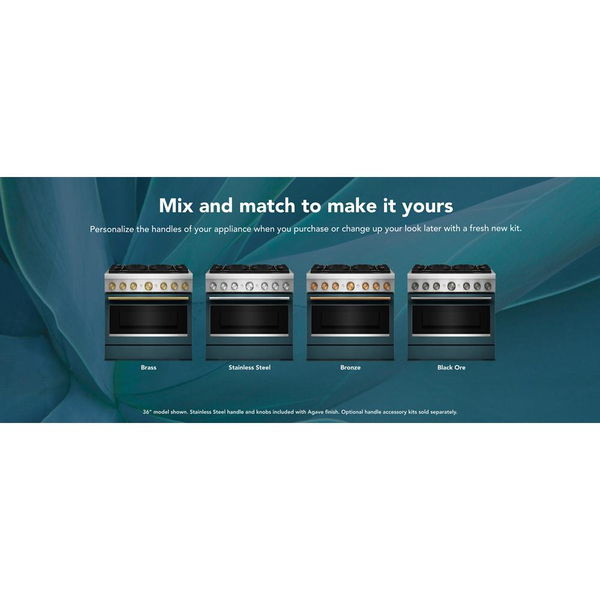36" 6 Burner Commercial-Style Dual Fuel Range With No Preheat Air Fry Mode - Agave