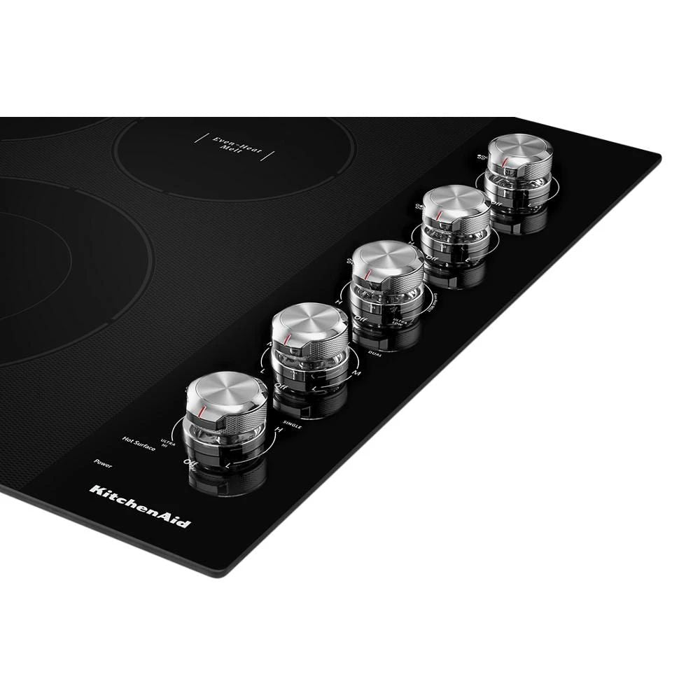 30" Electric Cooktop With 5 Elements And Knob Controls - Black