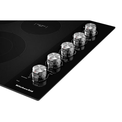 30" Electric Cooktop With 5 Elements And Knob Controls - Black