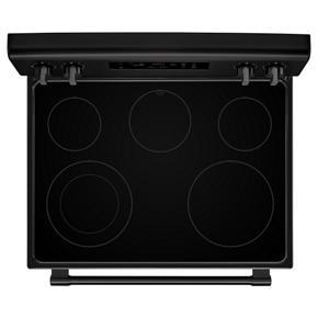 30" Wide Electric Range With Shatter-Resistant Cooktop - 5.3 Cubic Feet - Black