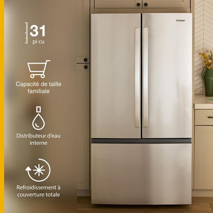 36" French Door Refrigerator With Ice Maker - 31 Cu. Ft. - Fingerprint-Resistant Stainless Finish
