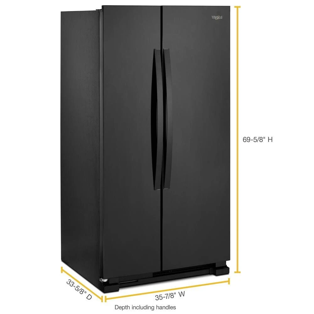36" Wide Side-By-Side Refrigerator, 25 Cubic Feet