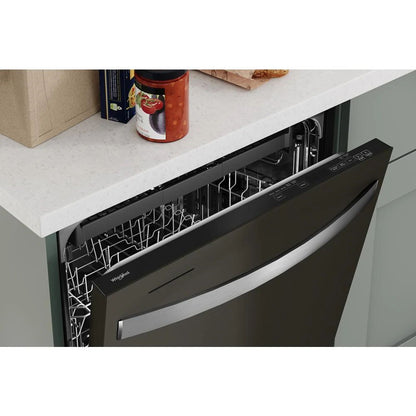 24” Stainless Steel Dishwasher With AI Intelligent Wash, 47 dBA - Black Stainless