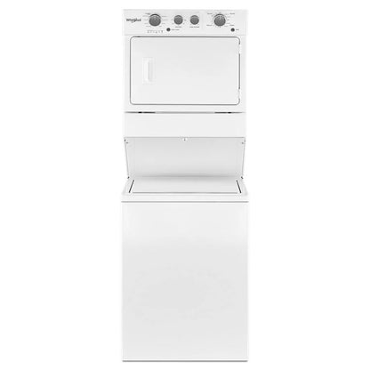 3.5 Cu.Ft Gas Stacked Laundry Center 9 Wash Cycles And Autodry - White