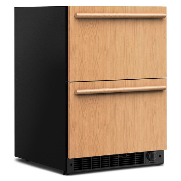 24" Panel-Ready Undercounter Double-Drawer Refrigerator/Freezer With Automatic Ice Maker