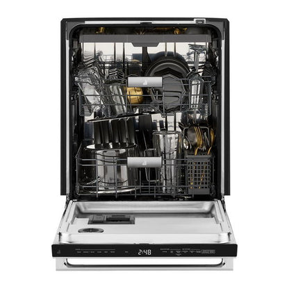 Noir 24" Built-In Dishwasher With Precise Fit 3Rd Rack For Cutlery With Plasma Coating, 39 dBA