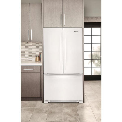 36" Wide Counter-Depth French Door Bottom Mount Refrigerator, 20 Cu. Ft. - White