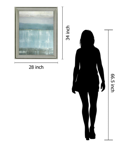Misty Blue Reflections - 28" x 34" Framed Wall Art