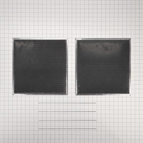 30" Range Hood Vent Charcoal Filter Kit (Includes Two Charcoal Filters And Two Rod-Style Clips) - Silver
