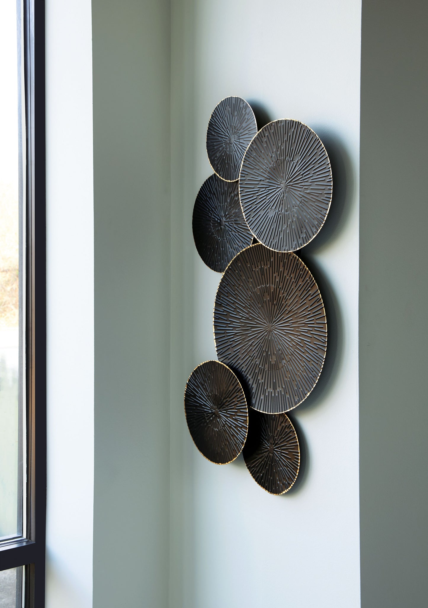 Rhetlen - Wall Decor - Black / Gold Finish