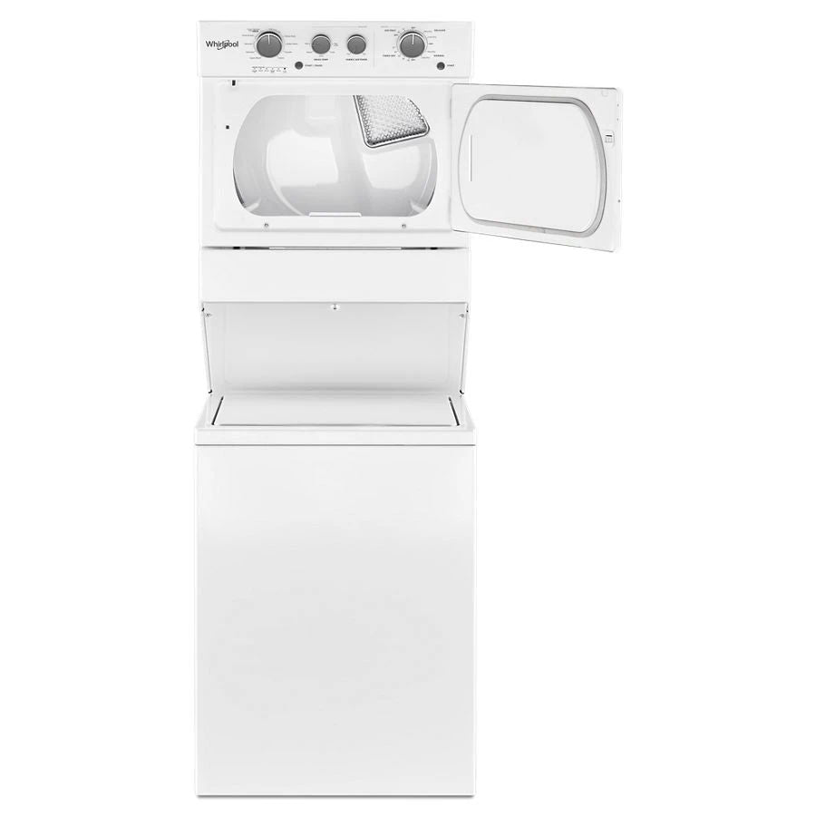 3.5 Cu.Ft Electric Stacked Laundry Center 9 Wash Cycles And Autodry - White