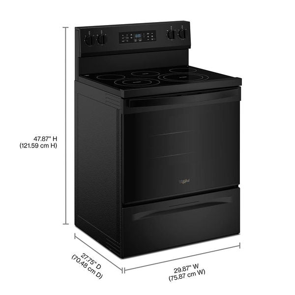 30" Electric Range With Air Cooking Technology - Black