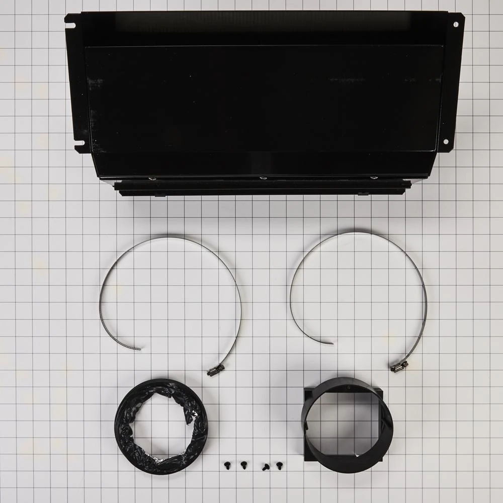 Ductless Downdraft Vent Kit, Size: 20" L X 13" W X 12" H - Black